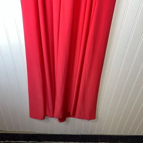 SJP by Sarah Jessica Parker A-Line Maxi Dress/Gown Women Size 1X Coral Sleeveles - Picture 8 of 8